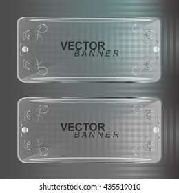 Banner Glass Vector