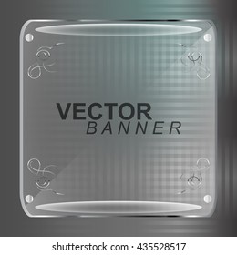 Banner Glass Vector