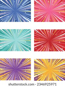 Banner glitter attention campaign background frame colorful set