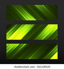 Banner with glowing lines, neon stripes. Abstract background, vector illustration, eps 10