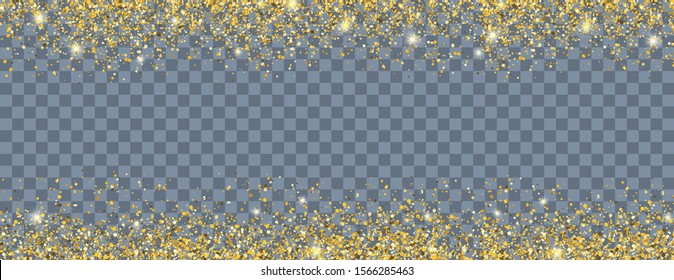 Banner with the golden particles on the squared background.  Eps 10 vector file.