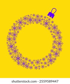 The banner is good, with tests. There is a winter test in the circle. and a gift. Vector design. 