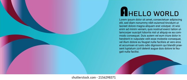 Banner con color de círculo degradado