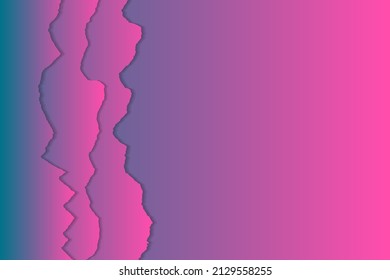 Banner gradient vector background. Paper torn edges border. Modern backdrop. Empty space for text.