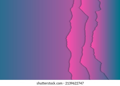Banner gradient vector background. Paper torn edges border. Abstract backdrop. Banner, poster, landing page background design.