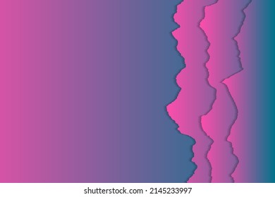 Banner gradient vector background. Paper torn edges border. Colorful backdrop. Banner, poster, landing page background design.