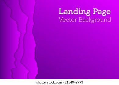 Banner gradient vector background. Paper ragged edges border. Minimal backdrop. Banner, poster, landing page background design.