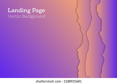 Banner gradient vector background. Paper torn edges border. Colorful backdrop. Banner, poster, landing page background design.