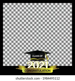 Banner graduation class of 2021 template design