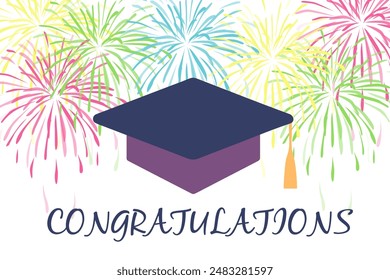 Banner graduation day. Vector illustration