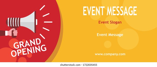 Banner grand opening template vector sign