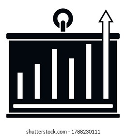 Banner graph innovation icon. Simple illustration of banner graph innovation vector icon for web design isolated on white background