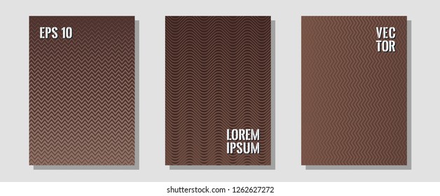 Banner graphics cool vector templates set. Liner faded gradation. Zigzag halftone lines wave stripes backdrops. Futuristic style. Abstract banners graphic design with lined shapes.