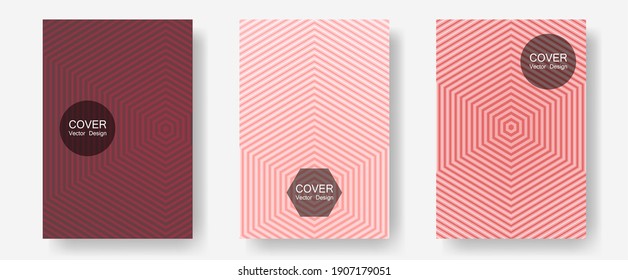 Banner graphics cool vector templates set. Liner faded gradation. Halftone lines annual report templates. Trendy magazines. Abstract banners graphic design with lined shapes.