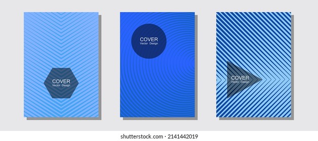 Banner graphics cool vector templates set. Digital collection. Halftone lines music poster background. Brand identity elements. Abstract banners graphic design with lined shapes.