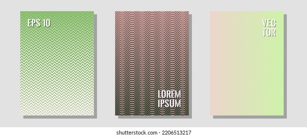 Banner graphics cool vector templates set. Balanced posh mockups. Zigzag halftone lines wave stripes backdrops. Hipster placards. Abstract banners graphic design with lined shapes.