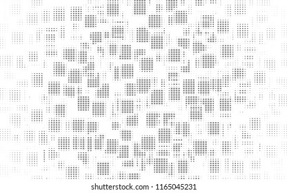 Banner gray squares mosaic transparency. Grey pixel poster. Abstract background pattern for design. Monochrome halftone effect. Abstract grunge textures. Vector illustration of eps10.