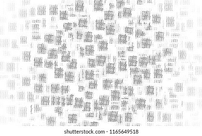 Banner gray squares mosaic transparency. Grey pixel poster. Abstract background pattern for design. Monochrome halftone effect. Abstract grunge textures. Vector illustration of eps10.