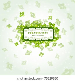 banner green background glossy shape