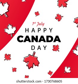 banner greeting card canada day 1 st july