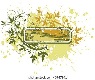 banner ( grunge & leaves )
