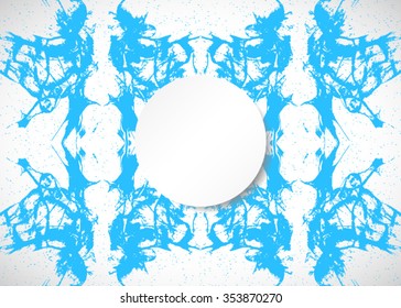 Banner Grunge Vector. Blue and white background with space for text.