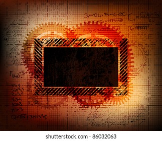 Banner with grungy creative design background. Eps10 vector