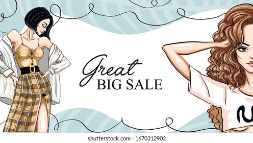 banner con perfil de media cara y morena