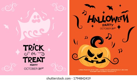 Banner for Halloween event in ghosts theme