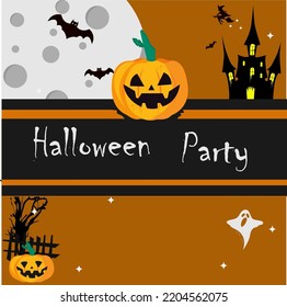 Banner Halloween, Instagram Vector Party