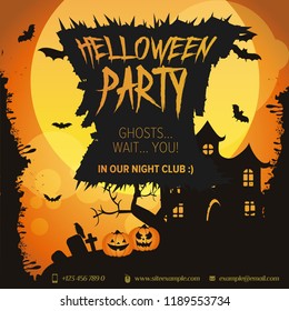 Banner for Halloween party