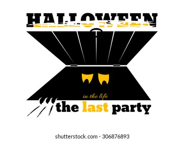 Banner for Halloween party, vector template