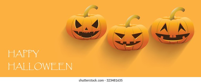 Banner of Halloween pumpkin