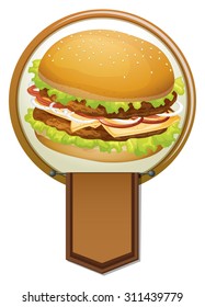 Banner of a hamburger illustration
