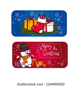 Сhristmas banner. Hand drawn vector illustration