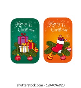 Сhristmas banner. Hand drawn vector illustration