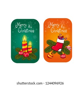 Сhristmas banner. Hand drawn vector illustration