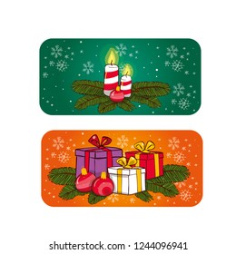 Сhristmas banner. Hand drawn vector illustration