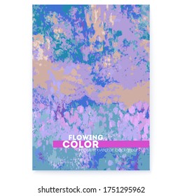 Banner with hand painted canvas. Abstract background in impressionism style. Vector illustration. Template for your events.