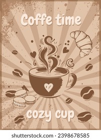 banner, handbill Coffee time, poster