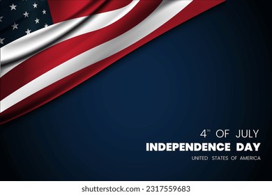 Banner Happy 4th of July Independence Day. Vector illustrations