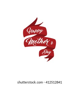 Banner Happy Mother's Day, Flat Design Banner Mother's Day