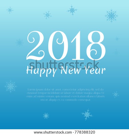 Banner Happy New Year 2018. Vector illustration.