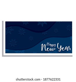 Banner of happy new year 2021 - Vector illustration