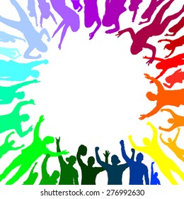 Banner of happy people
