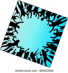Banner of happy people