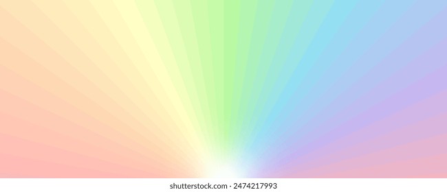 Banner and header design with 36 colors of rainbow gradation radiating from the bottom.