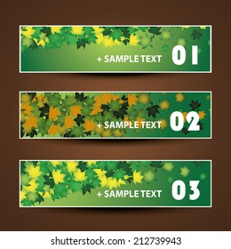 Banner or Header Design - Autumn Leaves