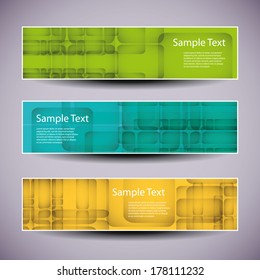 Banner or Header Design with Colorful Abstract Background