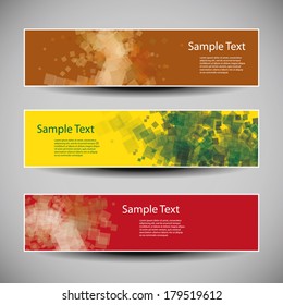 Banner or Header Design with Colorful Abstract Background